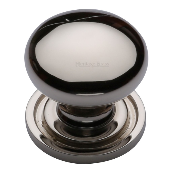 C2240 25-PNF • 25 x 25 x 23mm • Polished Nickel • Heritage Brass Mushroom Cabinet Knob